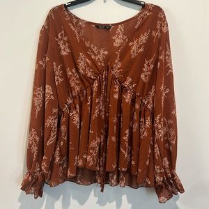 Long sleeve flowy top